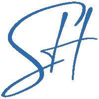 Ein stilisiertes blaues Monogramm mit den ineinander verschlungenen Buchstaben „S“ und „H“. Das „S“ besteht aus einer fließenden, geschwungenen Linie, während das „H“ aus geraden, vertikalen Linien und einem kleinen horizontalen Querbalken besteht. Perfekt für alle, die ein Online-Geschäft starten möchten.